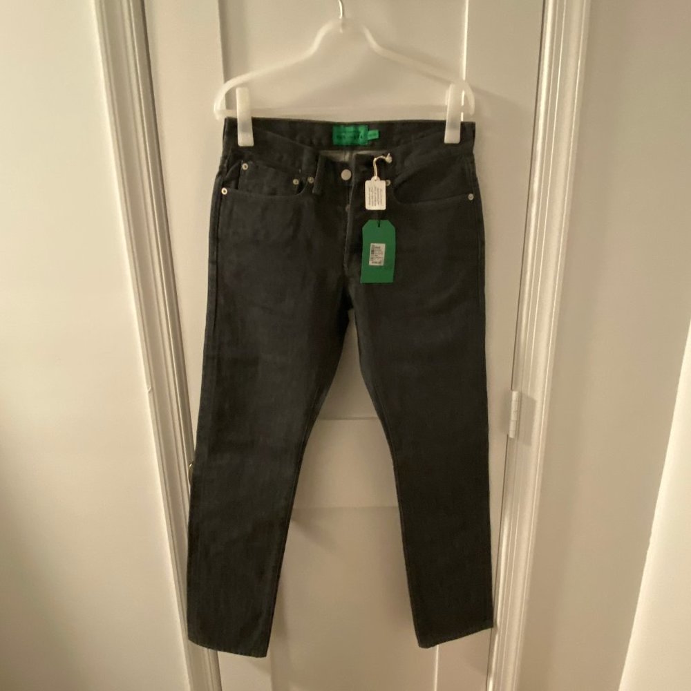Club Monaco Gray Selvedge Denim Straight Jeans